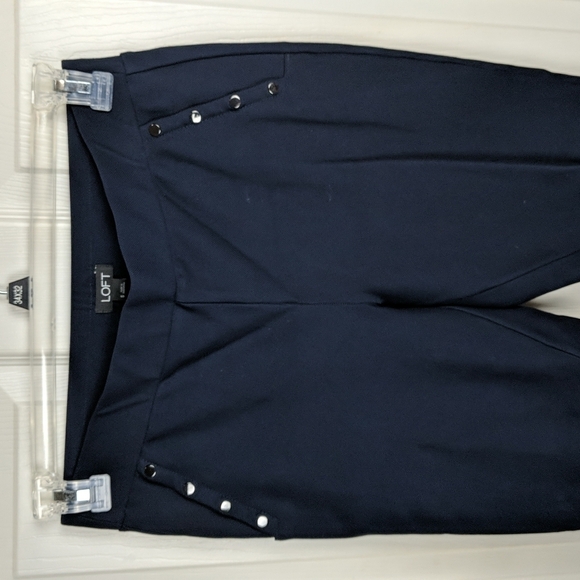 Loft Women's Navy Stirrup Dress Pants Size 2 - Picture 2 of 8
